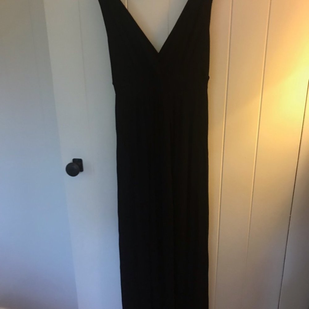THE WHITE COMPANY, LARGE, BLACK LONG DRESS